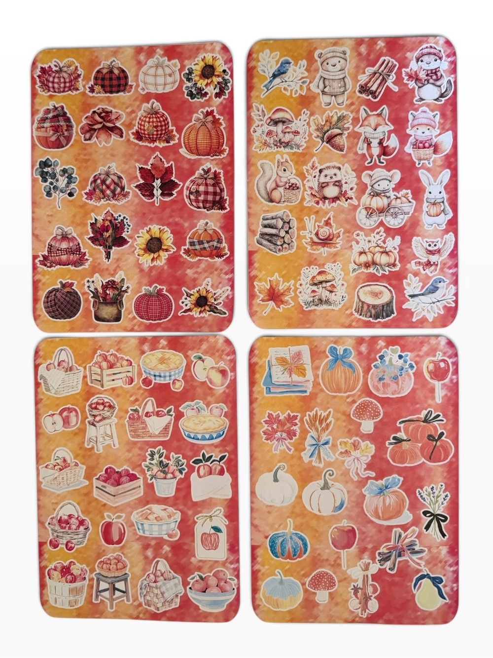 80 homemade matte fall autumn stickers